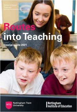 Routes into Teaching Course guide 2021 - School of Social Sciences - Nottingham Trent University