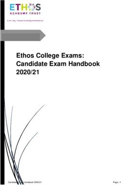 Ethos College Exams: Candidate Exam Handbook 2020/21