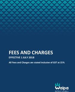 FEES AND CHARGES EFFECTIVE 1 JULY 2018 - All Fees and Charges are stated inclusive of GST at 15% - Waipa District Council