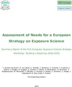 Assessment of Needs for a European Strategy on Exposure Science