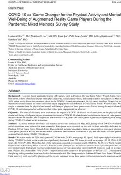 COVID-19 as 'Game Changer' for the Physical Activity and Mental Well-Being of Augmented Reality Game Players During the Pandemic: Mixed Methods ...