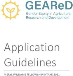 APPLICATION GUIDELINES - MERYL WILLIAMS FELLOWSHIP INTAKE 2021 - GEARED