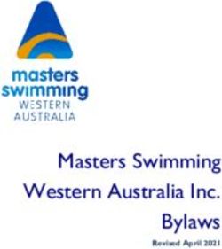 Masters Swimming Western Australia Inc. Bylaws - Revised April 2021 - Masters Swimming ...
