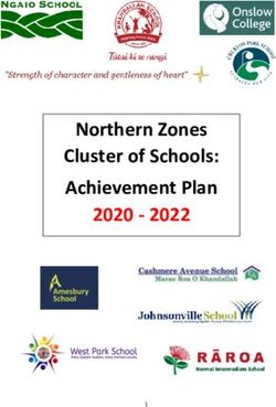 Northern Zones Cluster of Schools: Achievement Plan