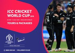ICC CRICKET WORLD CUP - TOURS & PACKAGES - Williment Travel