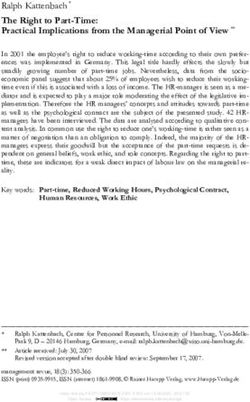 Ralph Kattenbach * The Right to Part-Time: Practical Implications from the Managerial Point of View ** - Nomos eLibrary