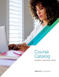 Course Catalog October-December 2020 - LEARNING