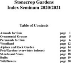 Stonecrop Gardens Index Seminum 2020/2021