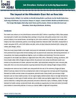 The Impact of the Affordable Care Act on New Jobs