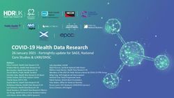 COVID-19 Health Data Research - 26 January 2021 - Fortnightly update for SAGE, National Core Studies & UKRI/DHSC - HDR UK