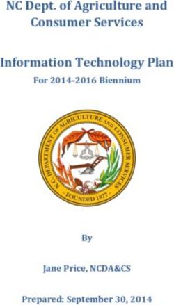 NC Dept. of Agriculture and Consumer Services Information Technology Plan - For 2014-2016 Biennium - By Jane Price, NCDA&CS Prepared: September ...