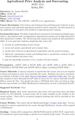 Agricultural Price Analysis and Forecasting - Agricultural Economics ...