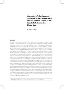 Information Technology and the Future of the Chinese State: How the Internet Shapes State-Society Relations in the Digital Age - Zeithistorische ...