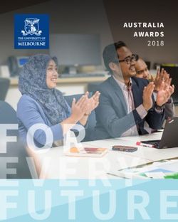 AUSTRALIA AWARDS 2018 - University of Melbourne