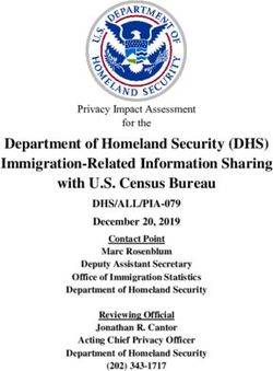 Department of Homeland Security (DHS) Immigration-Related Information Sharing with U.S. Census Bureau