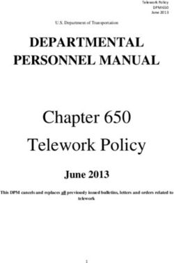 Telework Policy - DEPARTMENTAL PERSONNEL MANUAL - June 2013 - US Department of Transportation