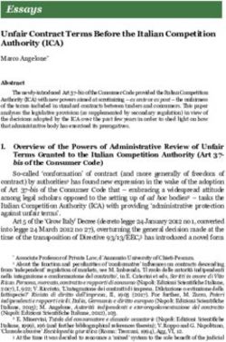 Unfair Contract Terms Before the Italian Competition Authority (ICA)