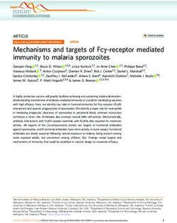 Mechanisms and targets of Fc γ-receptor mediated immunity to malaria sporozoites - Minerva Access