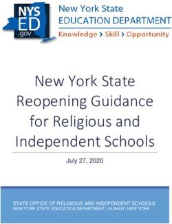 New York State Reopening Guidance for Religious and Independent Schools - July 27, 2020
