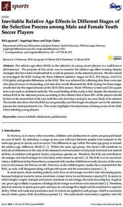 Inevitable Relative Age Effects in Different Stages of the Selection Process among Male and Female Youth Soccer Players