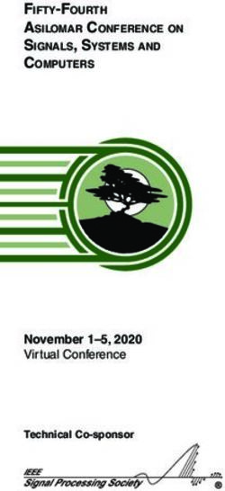 FIFTY-FOURTH ASILOMAR CONFERENCE ON SIGNALS, SYSTEMS AND COMPUTERS - NOVEMBER 1-5, 2020 - ASILOMAR ...