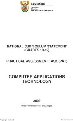 COMPUTER APPLICATIONS TECHNOLOGY - NATIONAL CURRICULUM STATEMENT (GRADES 10-12) PRACTICAL ASSESSMENT TASK (PAT) 2009