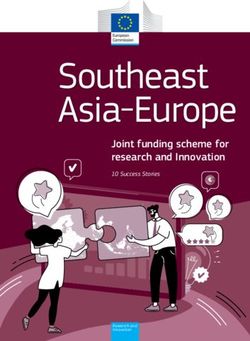 Southeast Asia-Europe - Joint funding scheme for research and Innovation 10 Success Stories