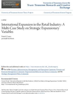 International Expansion in the Retail Industry: A Multi-Case Study on Strategic Expansionary Variables - TRACE ...