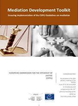 Mediation Development Toolkit - Ensuring implementation of the CEPEJ Guidelines on mediation