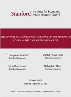 THE EFFECTS OF LARGE GROUP MEETINGS ON THE SPREAD OF COVID-19: THE CASE OF TRUMP RALLIES - siepr