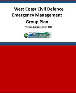 West Coast Civil Defence Emergency Management Group Plan - Version 1.0 November 2016