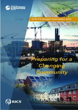 Preparing for a Changing Community - SCSI Pre Budget Submission 2019 - Society of Chartered Surveyors Ireland