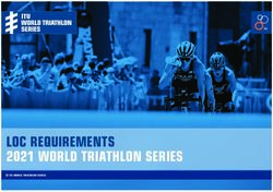 LOC REQUIREMENTS 2021 WORLD TRIATHLON SERIES - ITU World Triathlon Series 2021