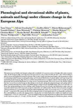 Phenological And Elevational Shifts Of Plants, Animals And Fungi Under ...