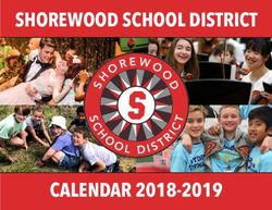 SHOREWOOD SCHOOL DISTRICT - CALENDAR 2018-2019