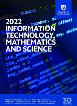 INFORMATION TECHNOLOGY, MATHEMATICS AND SCIENCE
