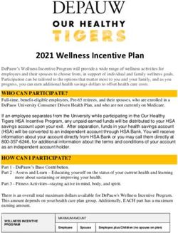2021 WELLNESS INCENTIVE PLAN - DEPAUW UNIVERSITY