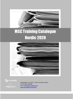 MSC Training Catalogue Nordic 2020 - MSC Software