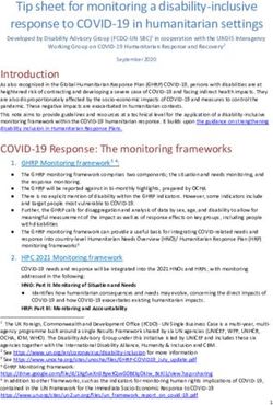 Tip sheet for monitoring a disability-inclusive response to COVID-19 in humanitarian settings
