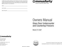 Owners Manual Glass Door Undercounter and Countertop Freezers - Minus Forty