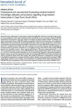 Unprepared and unprotected: Graduating medical students' knowledge, attitudes, and practices regarding drug-resistant tuberculosis in Cape Town ...