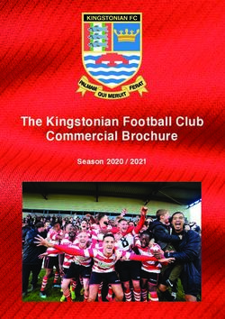 The Kingstonian Football Club Commercial Brochure - Season 2020 / 2021