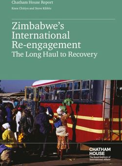 Zimbabwe's International Re-engagement - The Long Haul to Recovery - Chatham House Report
