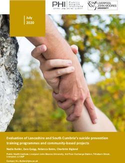 July 2020 - Evaluation of Lancashire and South Cumbria's suicide prevention training programmes and community-based projects