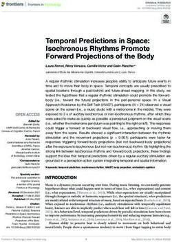 Temporal Predictions in Space: Isochronous Rhythms Promote Forward Projections of the Body