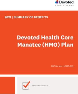Devoted Health Core Manatee (HMO) Plan - 2021 | SUMMARY OF BENEFITS - Manatee County