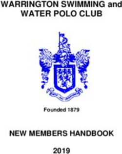 WATER POLO CLUB WARRINGTON SWIMMING and - NEW MEMBERS HANDBOOK 2019 Founded 1879 - Warrington Swimming & Water ...