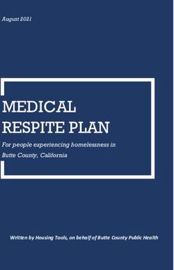 MEDICAL RESPITE PLAN - Written by Housing Tools, on behalf of Butte County Public Health