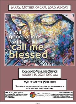 Mary, Mother of Our Lord Sunday - Combined Worship Service