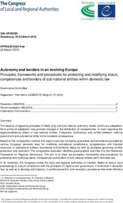 Autonomy and borders in an evolving Europe Principles, frameworks and procedures for protecting and modifying status, competences and borders of ...